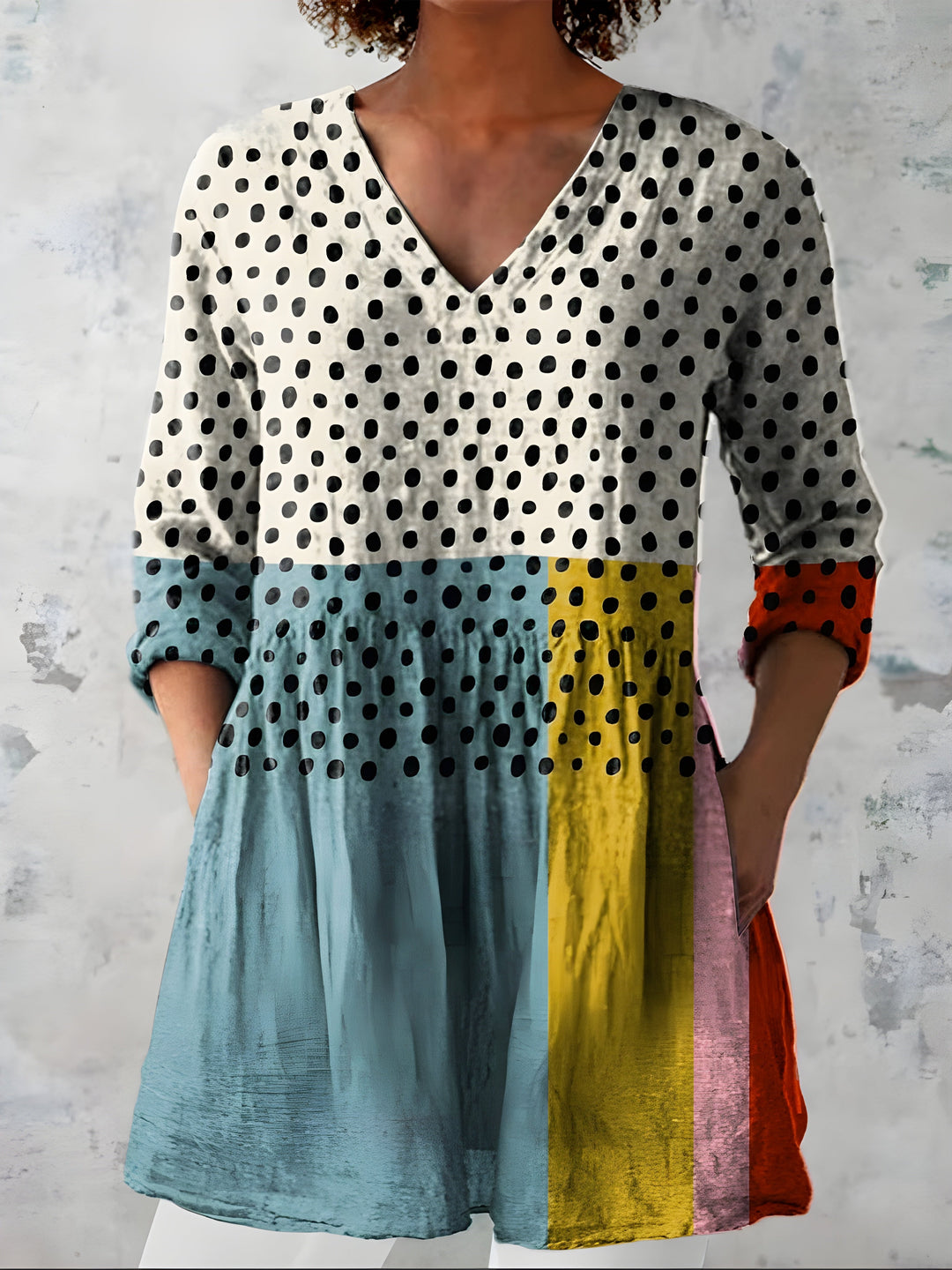 Jacqueline | Camicetta Lunga con Scollo a V