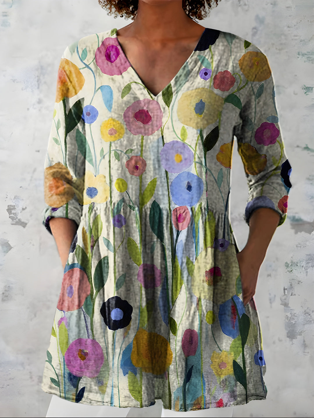 Nellie | Camicetta Lunga con Scollo a V