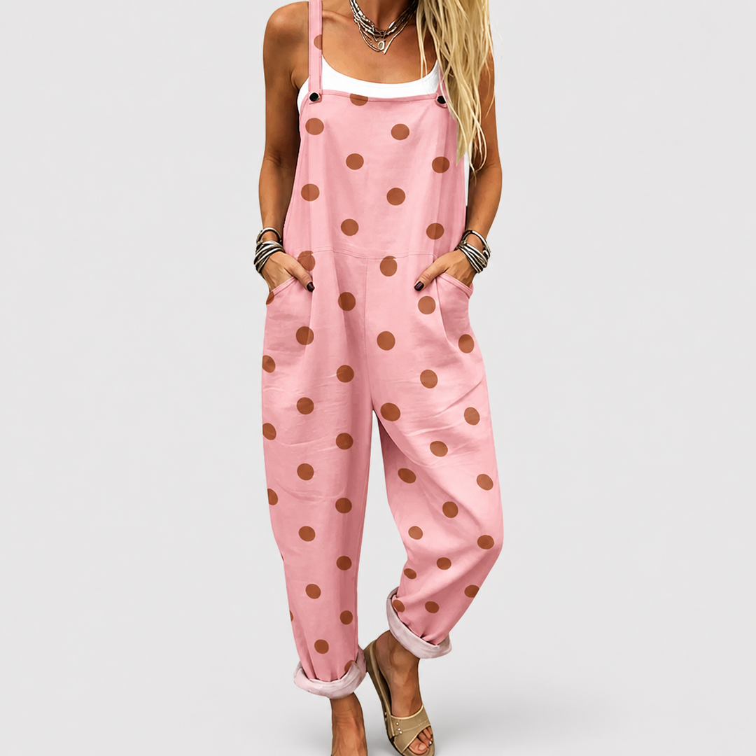 Nadia™ | Tuta Leggera a Pois Rosa