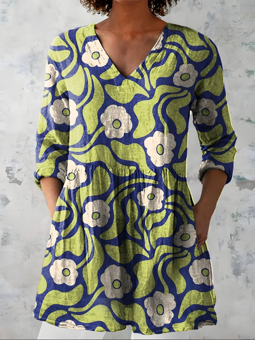 Stephanie | Camicetta Lunga con Scollo a V