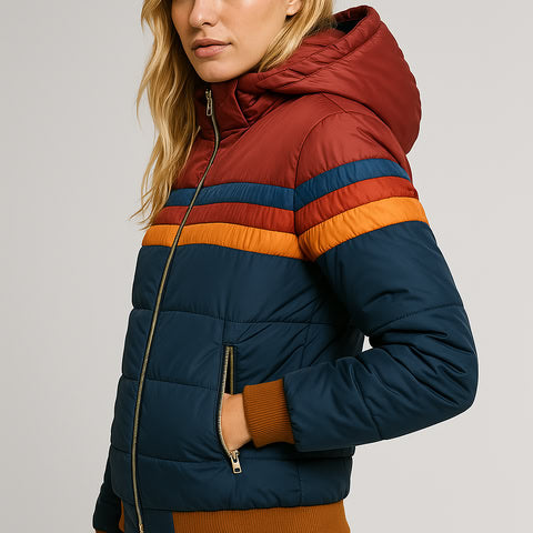 Angela™ | Giacca invernale imbottita stile retrò con cappuccio
