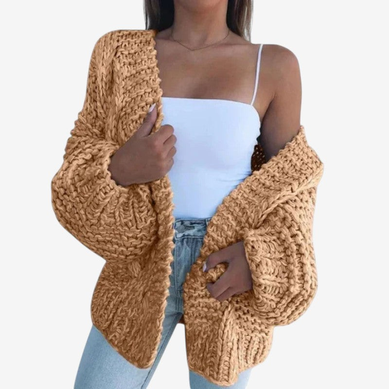 Cardigan da donna con scollo a V e maniche lunghe