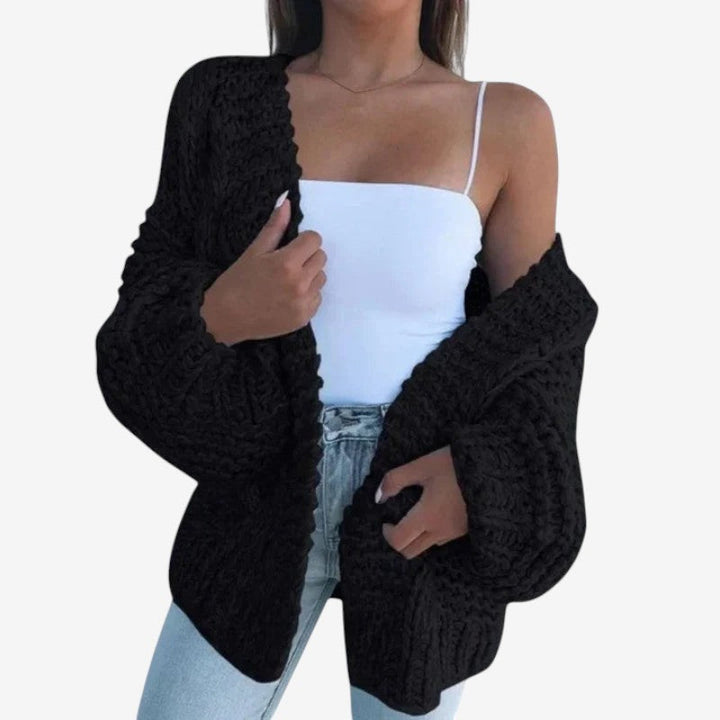 Cardigan da donna con scollo a V e maniche lunghe