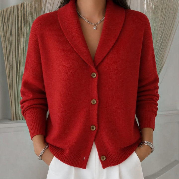 Cardigan da donna a maniche lunghe con bottoni