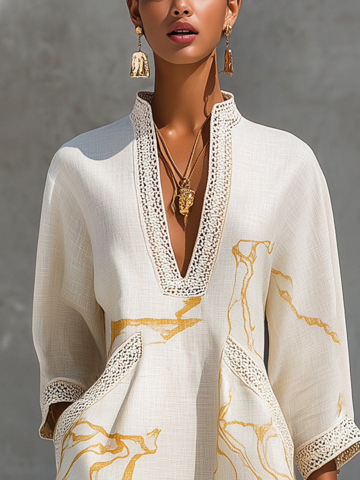 Aliénor | Abito Mini in Pizzo all&