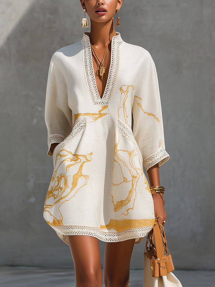 Aliénor | Abito Mini in Pizzo all&