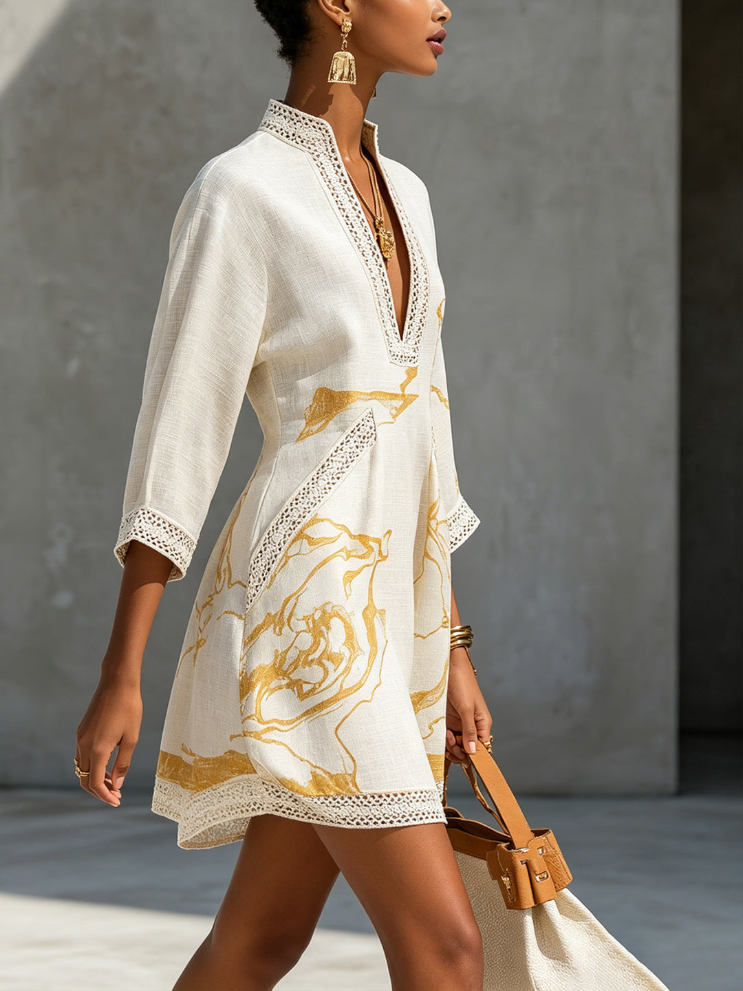 Aliénor | Abito Mini in Pizzo all&