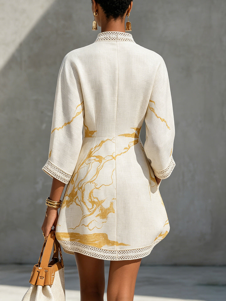 Aliénor | Abito Mini in Pizzo all&