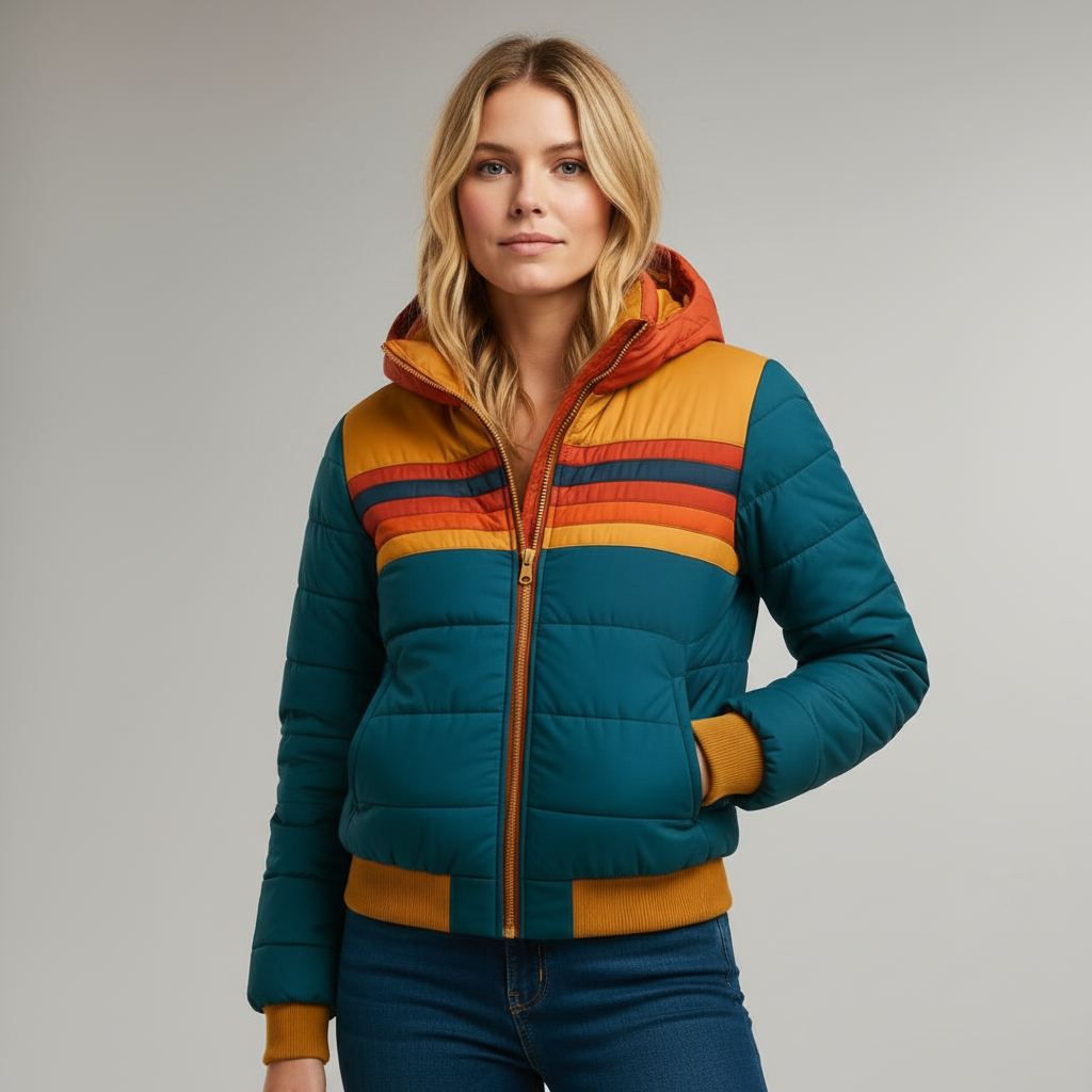 Angela™ | Giacca invernale imbottita stile retrò con cappuccio